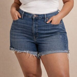 Madewell High Rise Distressed Classic Denim Shorts Women’s 32